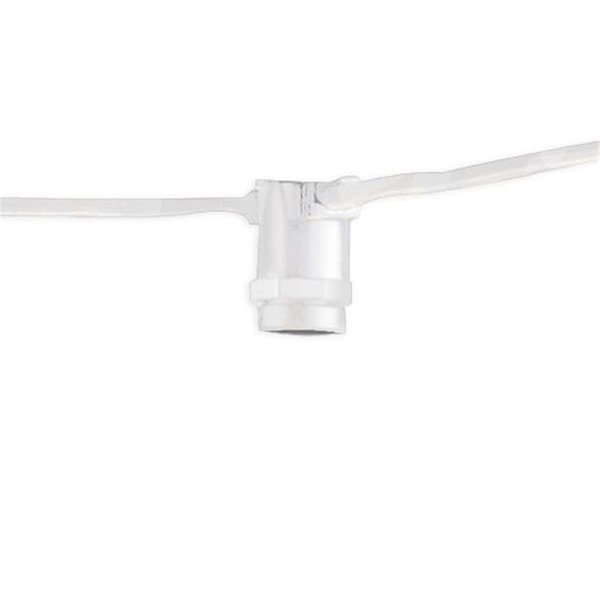 Happylight 25 ft 15-Socket Decorative String Light Kit with E12 Base Bulbs not Included White HA2528408